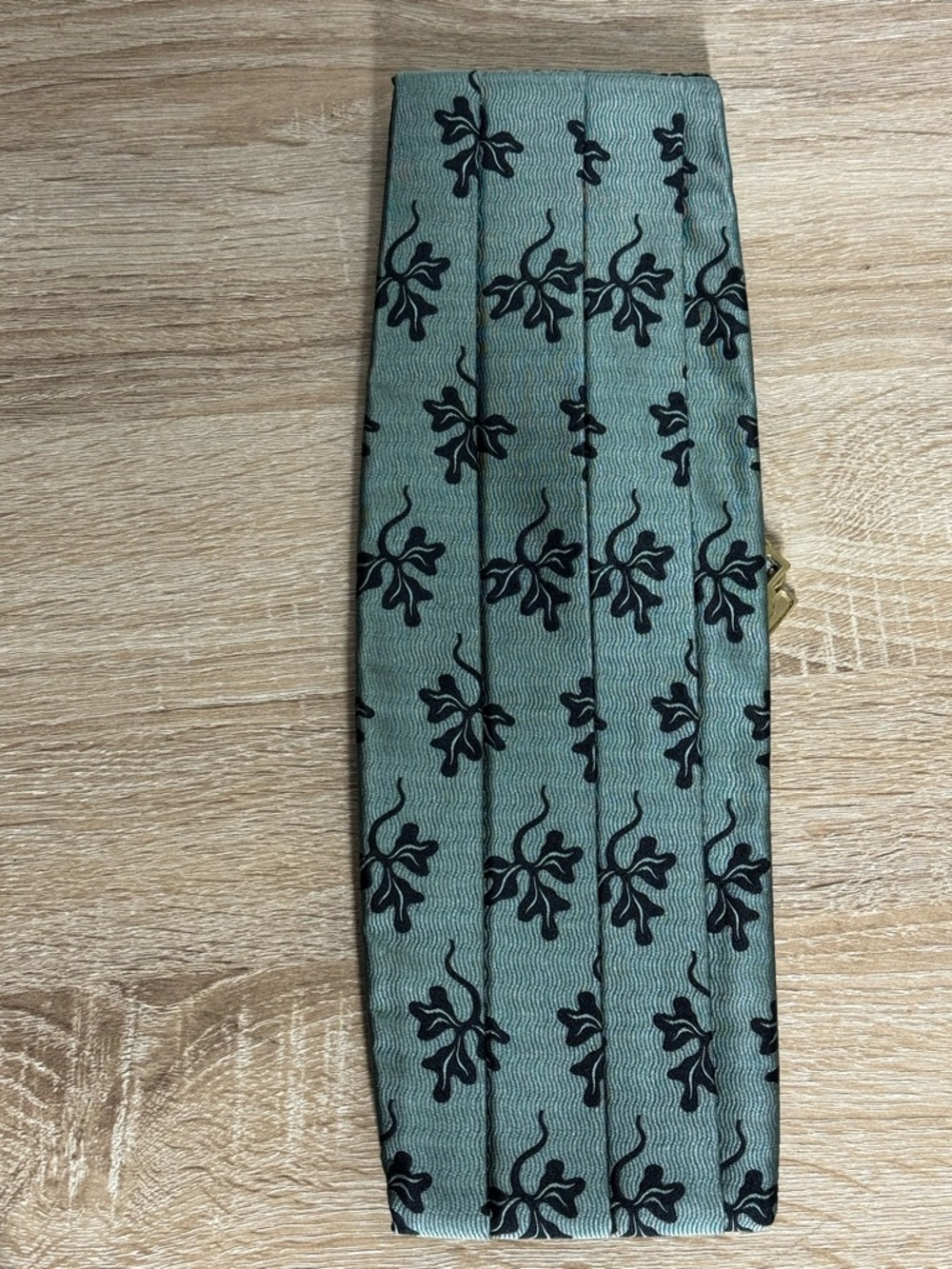 Vintage Valentino Cravatte formal cummerbund matching pre-tied bow tie silk set - Picture 6 of 13